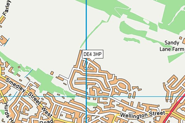 DE4 3HP map - OS VectorMap District (Ordnance Survey)