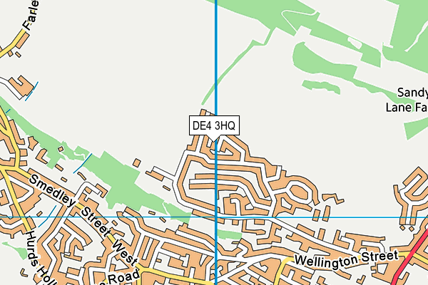 DE4 3HQ map - OS VectorMap District (Ordnance Survey)