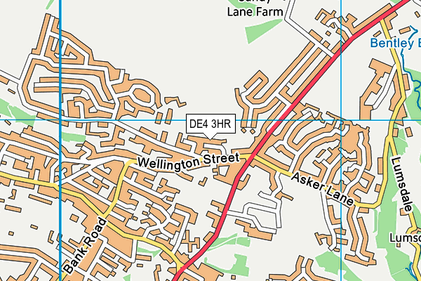 DE4 3HR map - OS VectorMap District (Ordnance Survey)