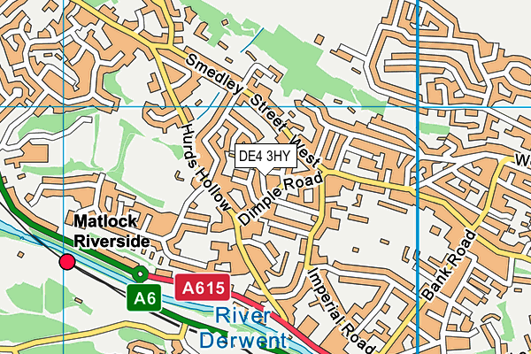 DE4 3HY map - OS VectorMap District (Ordnance Survey)
