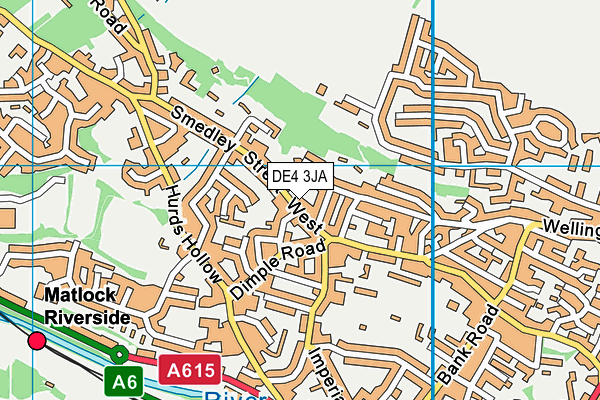 DE4 3JA map - OS VectorMap District (Ordnance Survey)