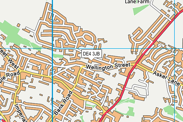 DE4 3JB map - OS VectorMap District (Ordnance Survey)