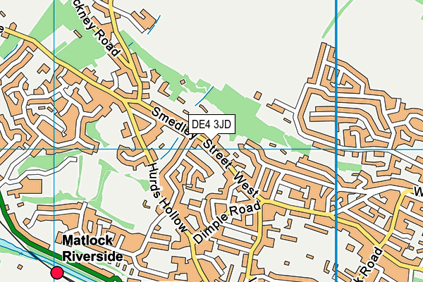 DE4 3JD map - OS VectorMap District (Ordnance Survey)