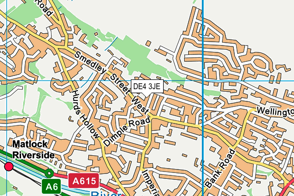 DE4 3JE map - OS VectorMap District (Ordnance Survey)