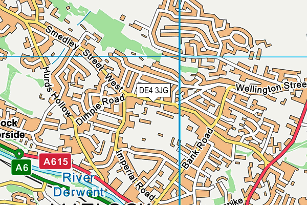 DE4 3JG map - OS VectorMap District (Ordnance Survey)