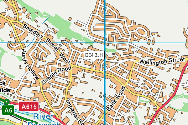 DE4 3JH map - OS VectorMap District (Ordnance Survey)