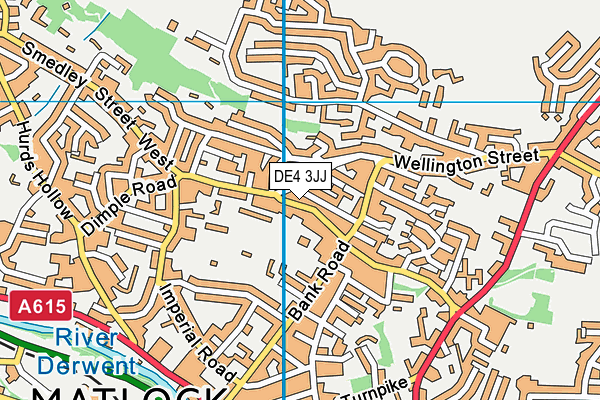 DE4 3JJ map - OS VectorMap District (Ordnance Survey)