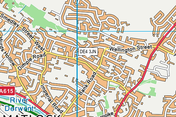 DE4 3JN map - OS VectorMap District (Ordnance Survey)