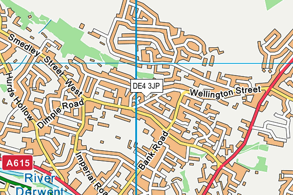 DE4 3JP map - OS VectorMap District (Ordnance Survey)