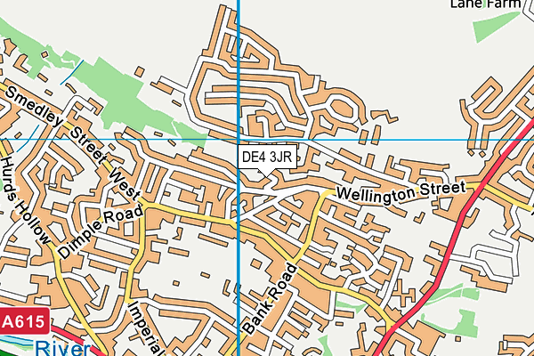 DE4 3JR map - OS VectorMap District (Ordnance Survey)