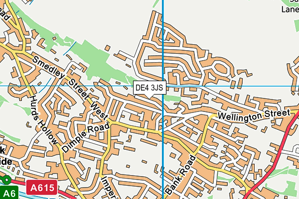 DE4 3JS map - OS VectorMap District (Ordnance Survey)