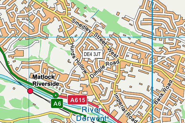 DE4 3JT map - OS VectorMap District (Ordnance Survey)