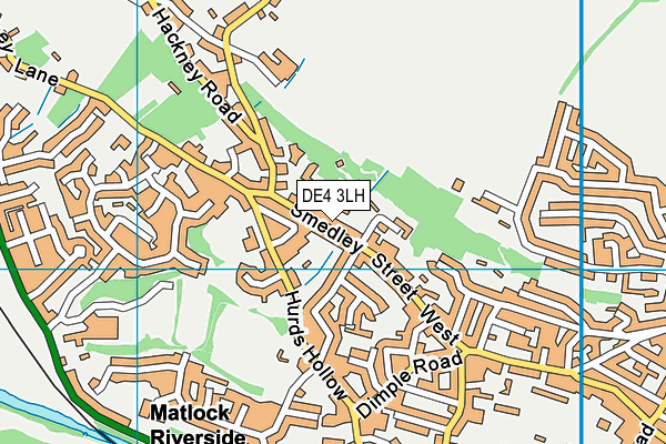 DE4 3LH map - OS VectorMap District (Ordnance Survey)