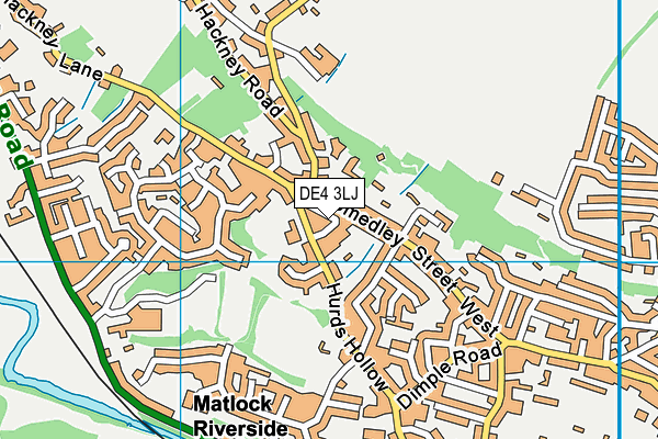 DE4 3LJ map - OS VectorMap District (Ordnance Survey)