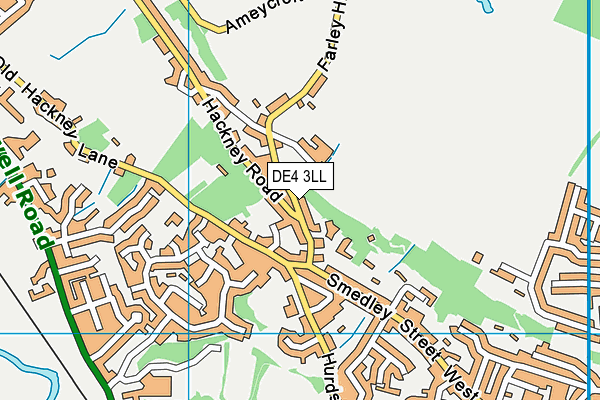 DE4 3LL map - OS VectorMap District (Ordnance Survey)