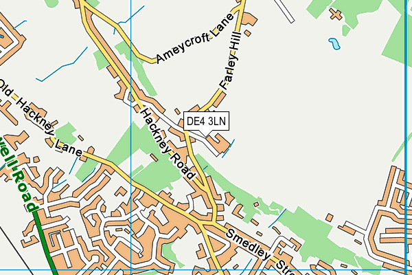 DE4 3LN map - OS VectorMap District (Ordnance Survey)