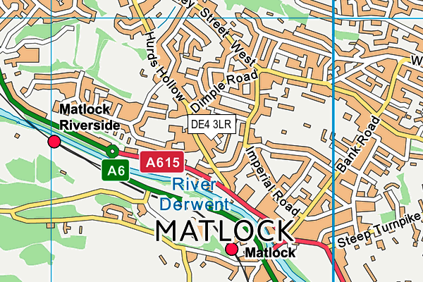 DE4 3LR map - OS VectorMap District (Ordnance Survey)