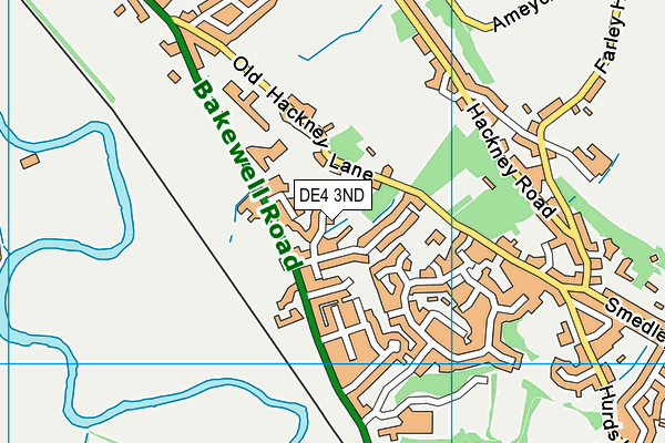 DE4 3ND map - OS VectorMap District (Ordnance Survey)