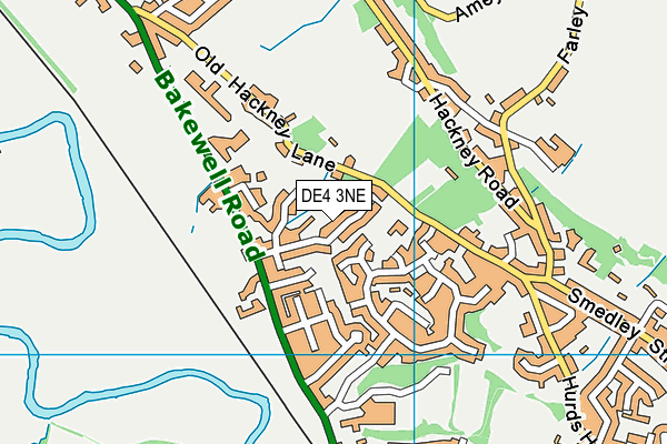 DE4 3NE map - OS VectorMap District (Ordnance Survey)