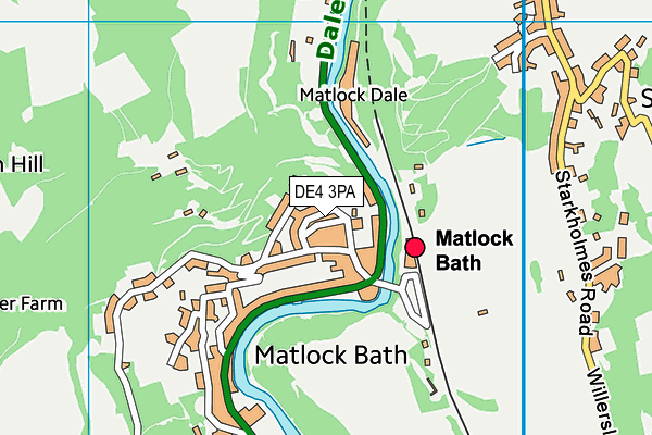 DE4 3PA map - OS VectorMap District (Ordnance Survey)