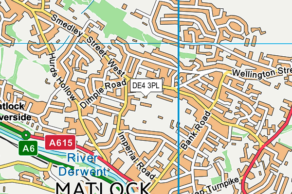DE4 3PL map - OS VectorMap District (Ordnance Survey)