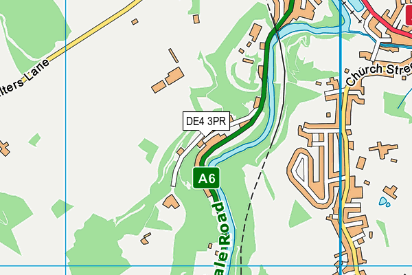 DE4 3PR map - OS VectorMap District (Ordnance Survey)