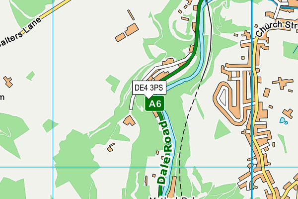 DE4 3PS map - OS VectorMap District (Ordnance Survey)