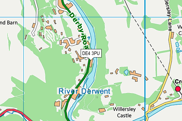 DE4 3PU map - OS VectorMap District (Ordnance Survey)