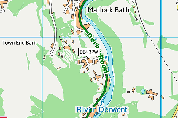 DE4 3PW map - OS VectorMap District (Ordnance Survey)