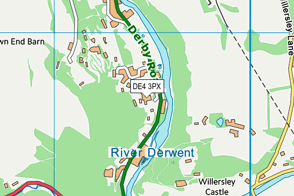 DE4 3PX map - OS VectorMap District (Ordnance Survey)