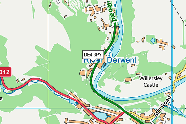DE4 3PY map - OS VectorMap District (Ordnance Survey)