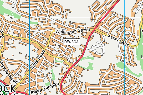 DE4 3QA map - OS VectorMap District (Ordnance Survey)