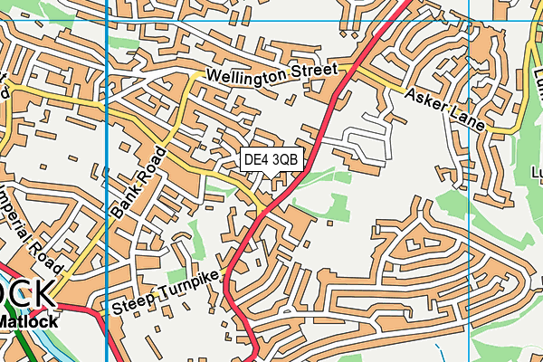 DE4 3QB map - OS VectorMap District (Ordnance Survey)