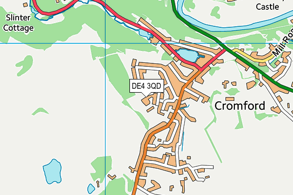 DE4 3QD map - OS VectorMap District (Ordnance Survey)