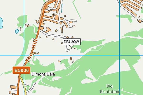 DE4 3QW map - OS VectorMap District (Ordnance Survey)