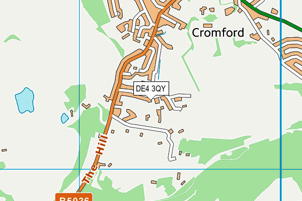 DE4 3QY map - OS VectorMap District (Ordnance Survey)