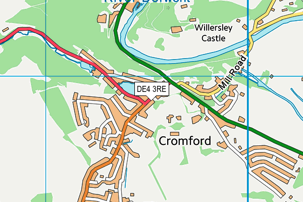 Cromford Community Centre map (DE4 3RE) - OS VectorMap District (Ordnance Survey)