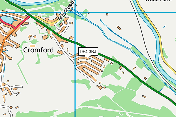 DE4 3RJ map - OS VectorMap District (Ordnance Survey)