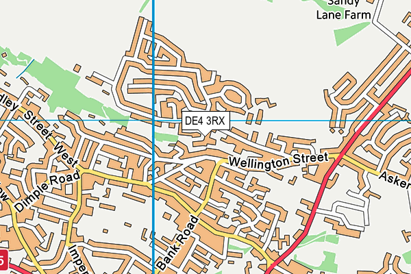 DE4 3RX map - OS VectorMap District (Ordnance Survey)