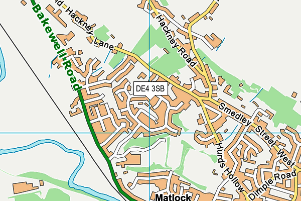 DE4 3SB map - OS VectorMap District (Ordnance Survey)