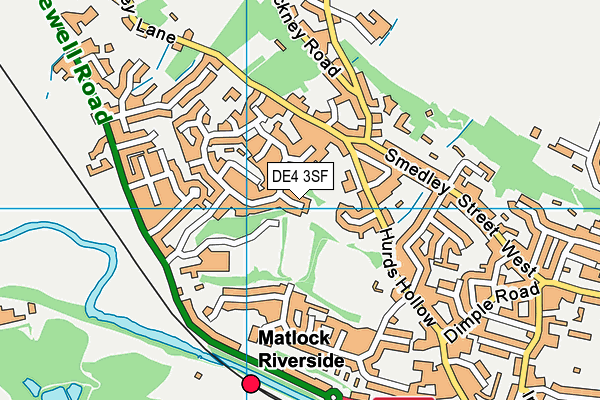 DE4 3SF map - OS VectorMap District (Ordnance Survey)