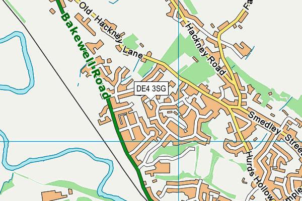 DE4 3SG map - OS VectorMap District (Ordnance Survey)