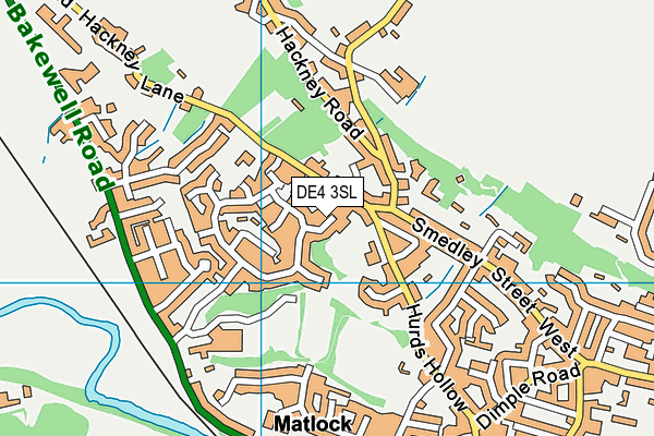 DE4 3SL map - OS VectorMap District (Ordnance Survey)
