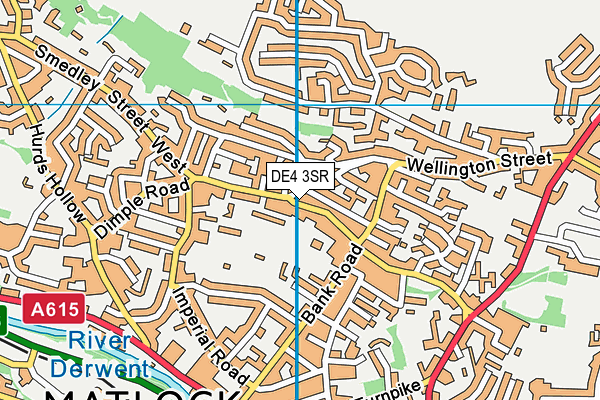 DE4 3SR map - OS VectorMap District (Ordnance Survey)