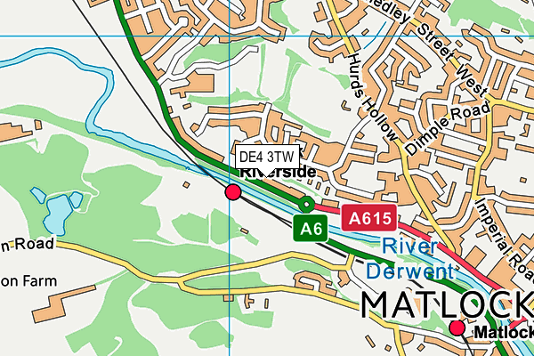 DE4 3TW map - OS VectorMap District (Ordnance Survey)