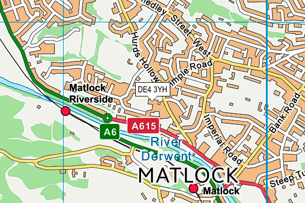 DE4 3YH map - OS VectorMap District (Ordnance Survey)