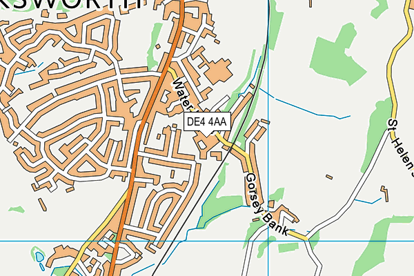 DE4 4AA map - OS VectorMap District (Ordnance Survey)