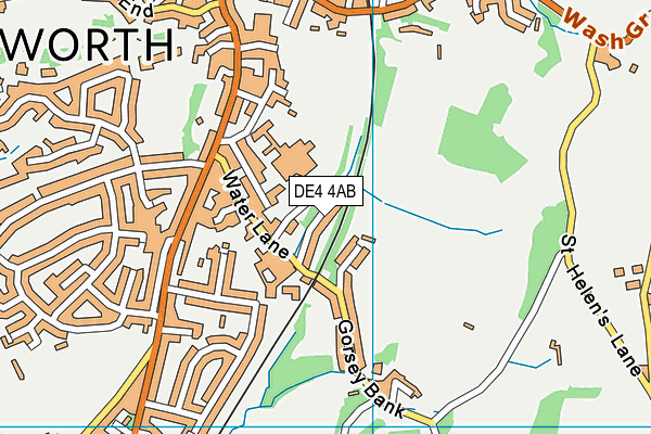 DE4 4AB map - OS VectorMap District (Ordnance Survey)