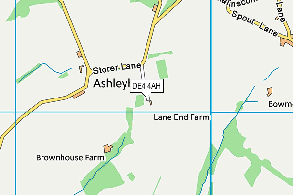 DE4 4AH map - OS VectorMap District (Ordnance Survey)