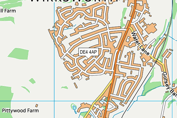 DE4 4AP map - OS VectorMap District (Ordnance Survey)